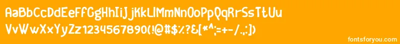 fuente GEEKRG   – Fuentes Blancas Sobre Fondo Naranja