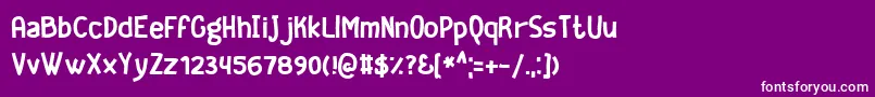 フォントGEEKRG   – 紫の背景に白い文字