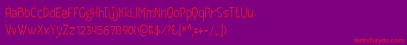 Police GEEKT    – polices rouges sur fond violet