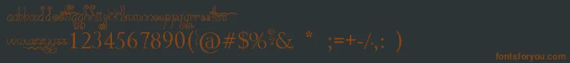 Geez    Seriously   -fontti – ruskeat fontit mustalla taustalla