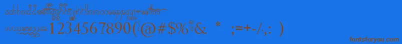 Geez    Seriously    Font – Brown Fonts on Blue Background