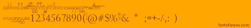 Geez    Seriously    Font – Brown Fonts on Orange Background