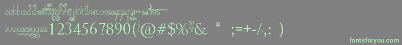 Geez    Seriously    Font – Green Fonts on Gray Background