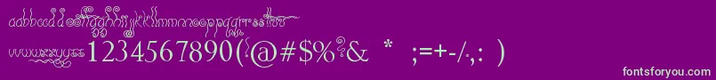 Geez    Seriously    Font – Green Fonts on Purple Background