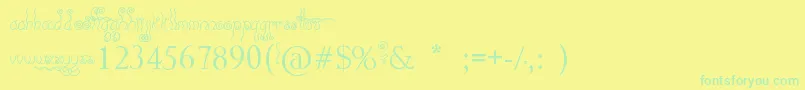 Geez    Seriously    Font – Green Fonts on Yellow Background