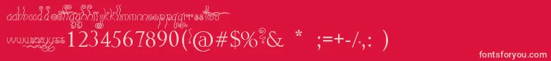 fuente Geez    Seriously    – Fuentes Rosadas Sobre Fondo Rojo