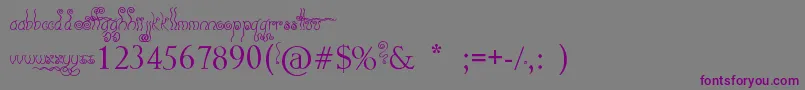 Geez    Seriously   -Schriftart – Violette Schriften auf grauem Hintergrund