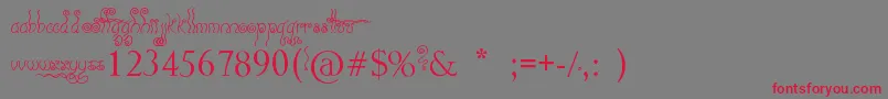 Geez    Seriously    Font – Red Fonts on Gray Background