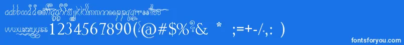 Geez    Seriously    Font – White Fonts on Blue Background