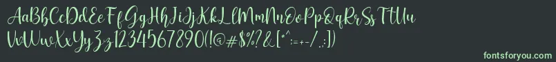 フォントGeishela – 黒い背景に緑の文字
