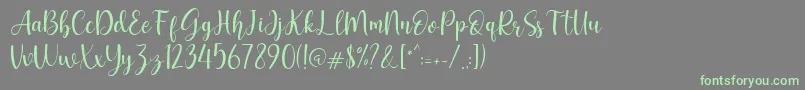 Geishela Font – Green Fonts on Gray Background