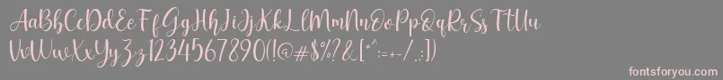 Geishela Font – Pink Fonts on Gray Background