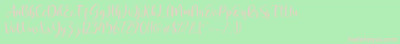 Geishela Font – Pink Fonts on Green Background