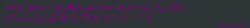 Шрифт Geishela – фиолетовые шрифты на чёрном фоне