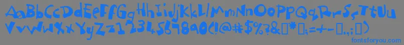 Dubbem Font – Blue Fonts on Gray Background