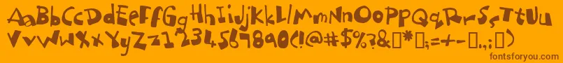 Dubbem Font – Brown Fonts on Orange Background