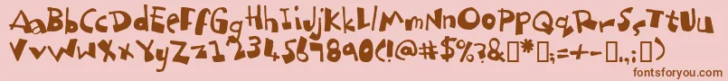 Dubbem Font – Brown Fonts on Pink Background