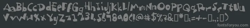 Dubbem-Schriftart – Graue Schriften auf schwarzem Hintergrund