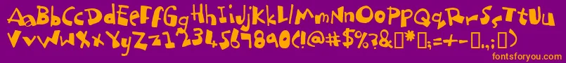 Dubbem Font – Orange Fonts on Purple Background