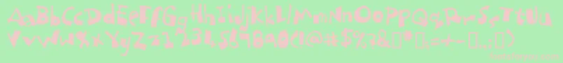 Dubbem Font – Pink Fonts on Green Background