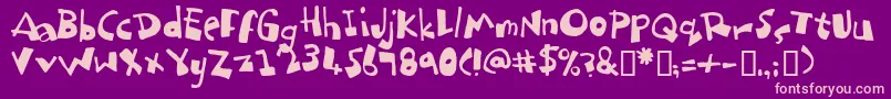 Dubbem Font – Pink Fonts on Purple Background