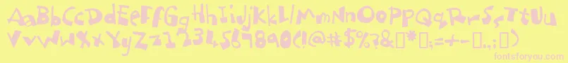 Dubbem Font – Pink Fonts on Yellow Background