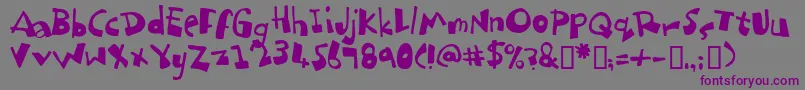 Dubbem Font – Purple Fonts on Gray Background