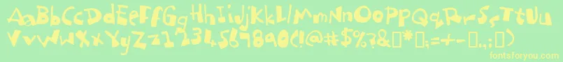 Dubbem Font – Yellow Fonts on Green Background