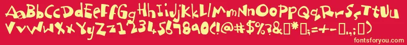 Dubbem Font – Yellow Fonts on Red Background