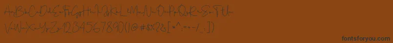 Gellato Rush-Schriftart – Schwarze Schriften auf braunem Hintergrund