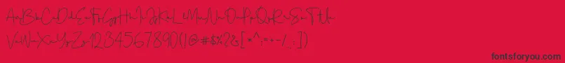 Gellato Rush-Schriftart – Schwarze Schriften auf rotem Hintergrund