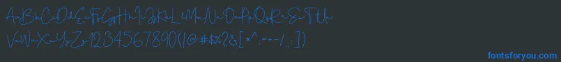 Gellato Rush Font – Blue Fonts on Black Background