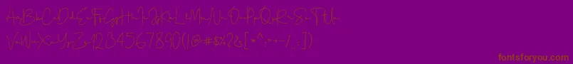 Gellato Rush Font – Brown Fonts on Purple Background