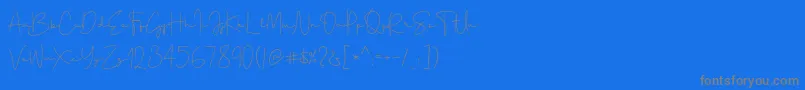 Gellato Rush Font – Gray Fonts on Blue Background