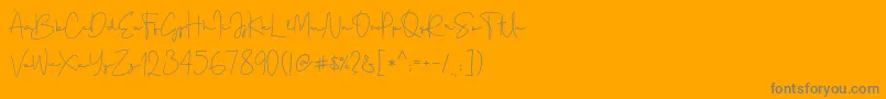 Gellato Rush Font – Gray Fonts on Orange Background