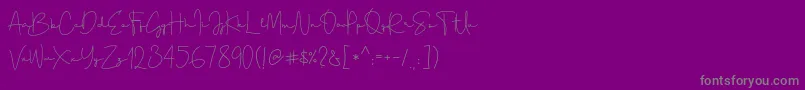 Gellato Rush Font – Gray Fonts on Purple Background