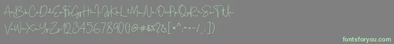 Gellato Rush Font – Green Fonts on Gray Background