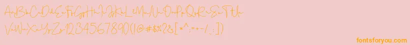 Gellato Rush Font – Orange Fonts on Pink Background