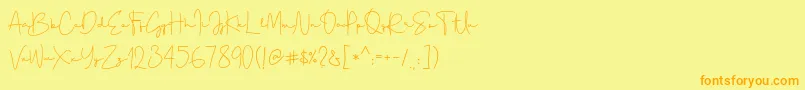 Gellato Rush Font – Orange Fonts on Yellow Background