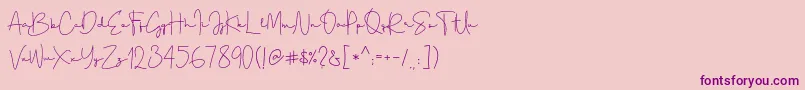 Gellato Rush Font – Purple Fonts on Pink Background
