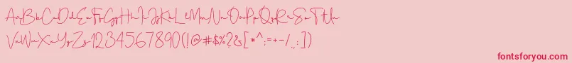 Gellato Rush Font – Red Fonts on Pink Background