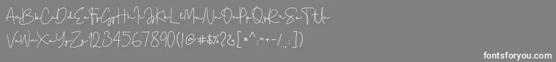 フォントGellato Rush – 灰色の背景に白い文字