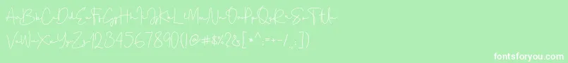 Gellato Rush Font – White Fonts on Green Background