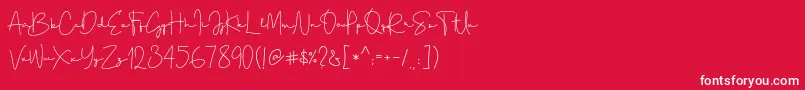 Gellato Rush Font – White Fonts on Red Background