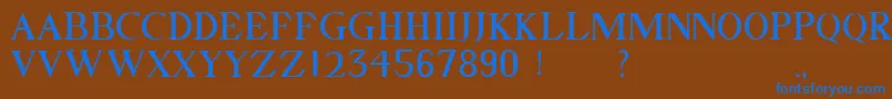 GELLATO Font – Blue Fonts on Brown Background