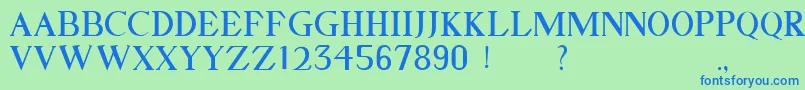 GELLATO Font – Blue Fonts on Green Background