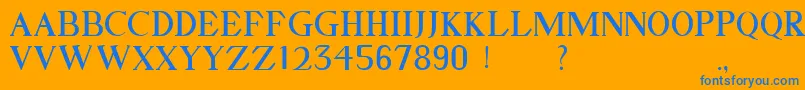 GELLATO Font – Blue Fonts on Orange Background
