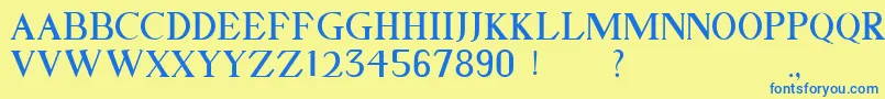 GELLATO Font – Blue Fonts on Yellow Background