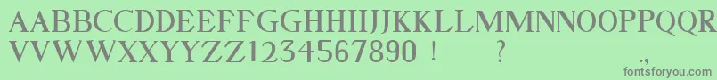 フォントGELLATO – 緑の背景に灰色の文字