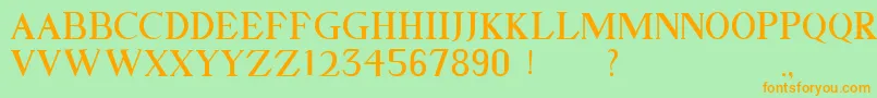 GELLATO Font – Orange Fonts on Green Background